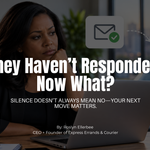 Black woman courier business owner reviewing a delivery quote on a laptop while speaking by phone, with a white cargo van visible outside her office.