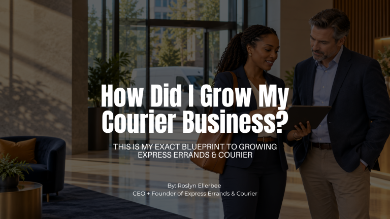 Roslyn Ellerbee discussing logistics conferences and networking strategies for courier business owners